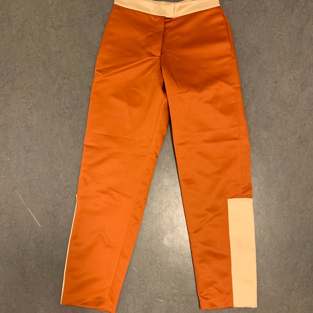 Silk Orange colorblock pants